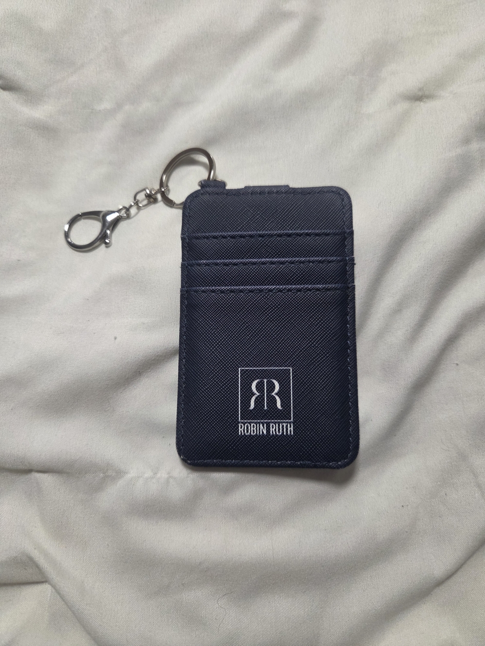 Robin Ruth Navy Boston Themed Cardholder Keychain - Picture 3 of 3